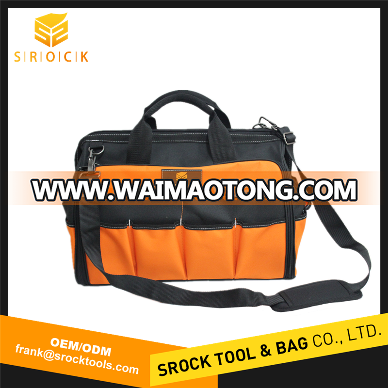 18 inch polyester tool bag with plastic tray OEM manufacture